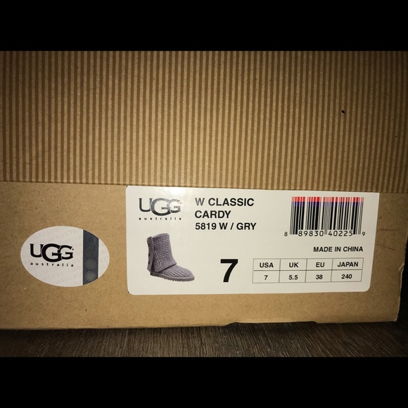 Ugg Classic Cardy grey knit size 7 - Picture 5 of 5